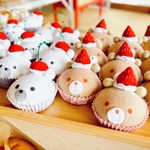 おままごと☆フェルトのくまカップケーキ