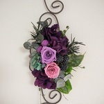 アイアンベースの壁飾り・ボルドー