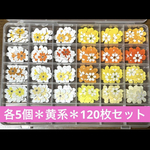 【063】クラフトパンチ 花 黄系 120枚セット