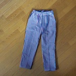🎵SALE テーパードパンツ〔サブリナ丈〕トリコロール