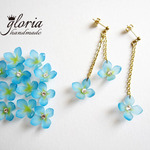 【再販】ゆらゆら揺れる紫陽花ピアス（イヤリング）