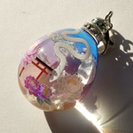 雲レジン☆巳☆黄昏時☆空たまご4☆オススメ紐ペンダント