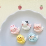 【5個】はばたく アニマル 動物 デコパーツ プラパーツ【5種】