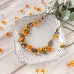 金木犀（キンモクセイ）のネックレス　アンティークタイプ