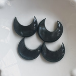 再販無し◆ デッドストック 23mm ムーン　カボション　ブラック