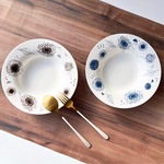 年中使える向日葵のパスタプレート＊2種★パスタ皿＊陶磁器＊お皿