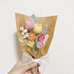mary様専用ページ　枯れない花　かぎ編み　手編み　花束　プレゼント