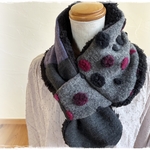 ＊　イタリア製　ドットジャガード　コンパクトマフラー　＊