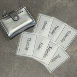 シルバー二つ折り財布　曜日リフィル付き