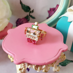 【受注】“おめかしロボくんが指輪 になりました” 💍  スワロフスキー ✨ ロボット ✨ リング