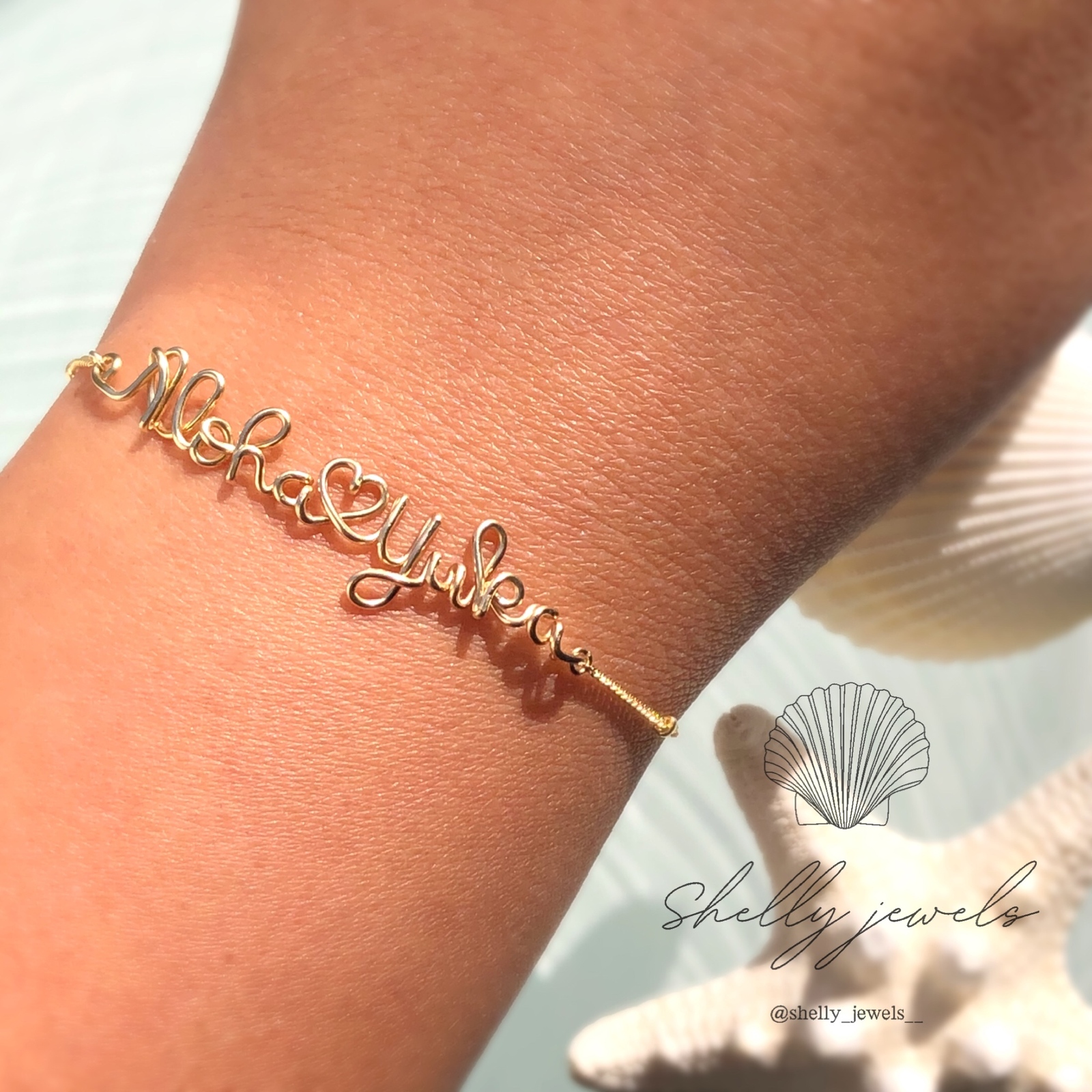 高品質 オーダーブレスレット 文字 名前入り イニシャル オーダー