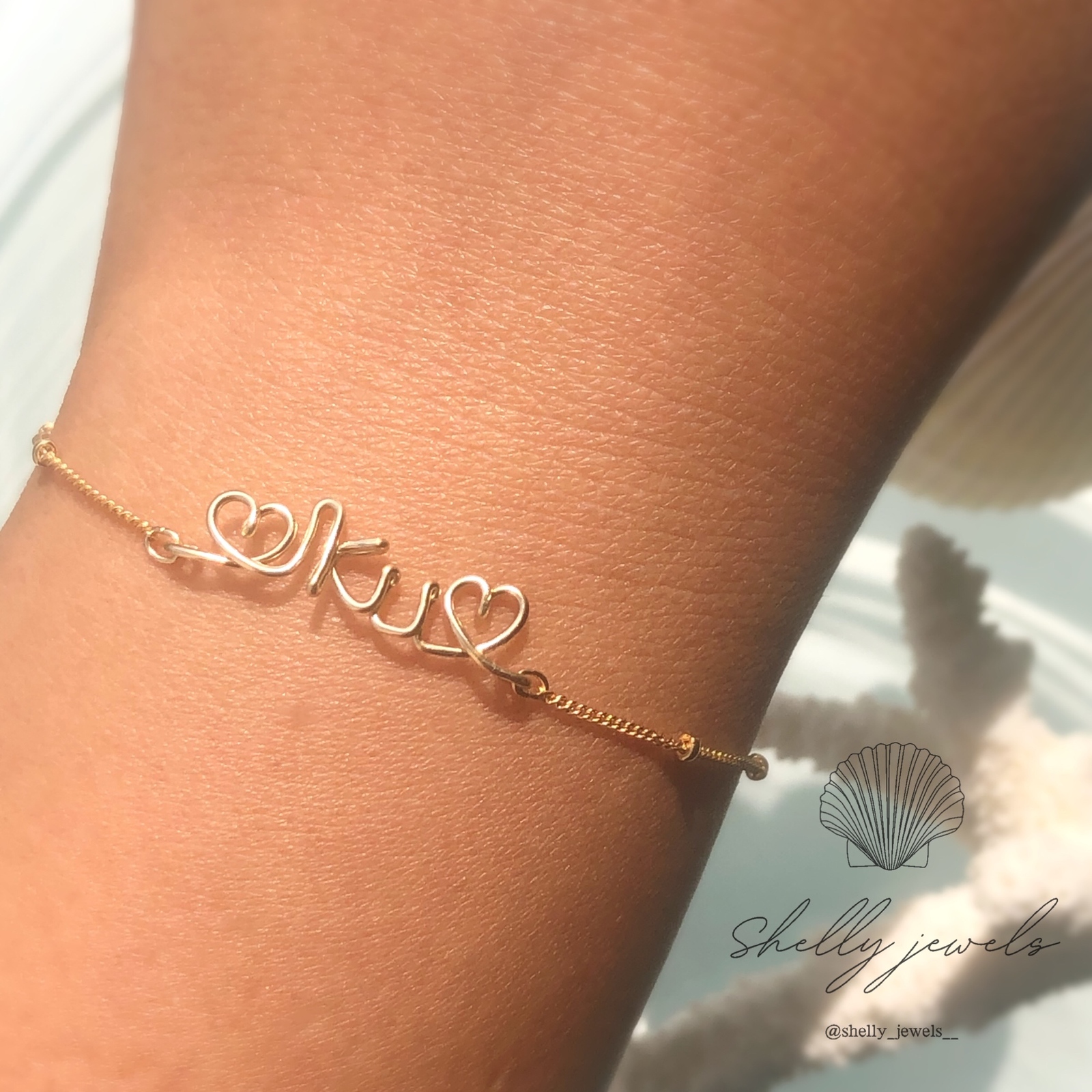 高品質 オーダーブレスレット 文字 名前入り イニシャル オーダー