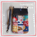 b No.064 パッチワーク調♡スマホサコッシュ・スマホポーチ