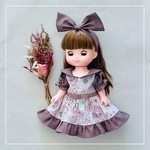 【ソランちゃん　レミンちゃん　メルちゃん】ボタニカルフラワー　ワンピース