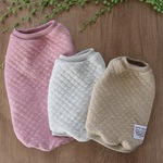 犬服　オーガニックコットンキルトのタンクトップ　冬服