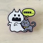 バイキンおばけとネコのアクリルブローチ