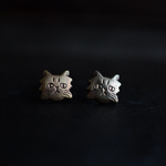 猫ピアス(もしゃ)(brass)