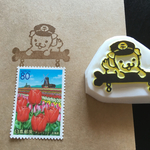 郵便わんこの切手枠はんこ