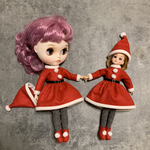 クリスマス★22cm人形サンタワンピース4点セット★丁寧に仕立てました★