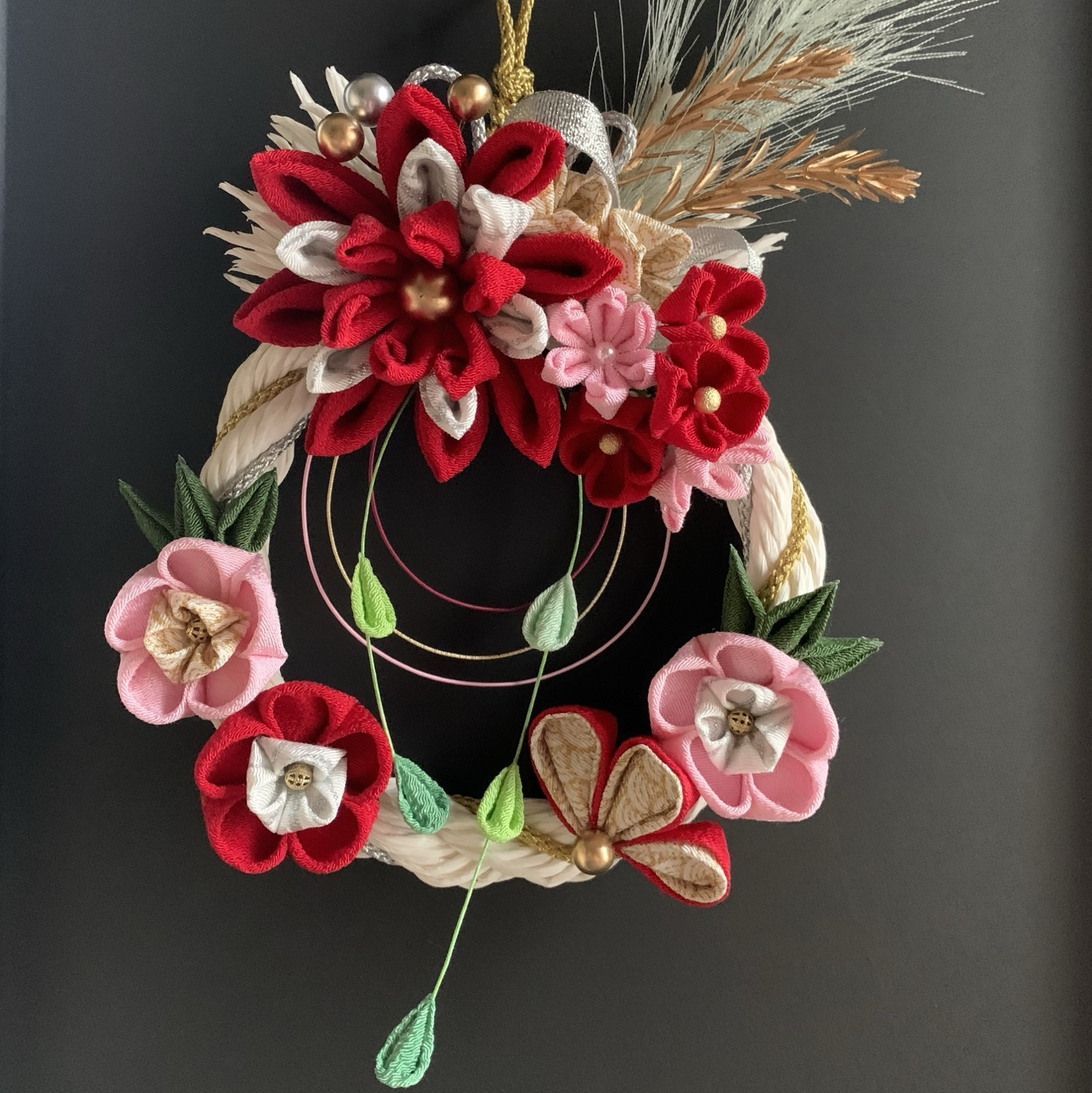 つまみ細工リース ☀️夏リース あさがお - mutsu-6 | minne byGMO