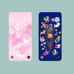 癒しの待ち受け 2種セット２　「ハーツ」 ＆「12星座」