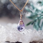 K10極上アメトリンのブリオレットドロップカットネックレス　～Francesca