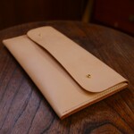 レザークラフト　本革 ナチュラルヌメ革　財布　スマホマルチケース