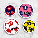 ステッカーシール‼︎サッカーボール‼カラーアレンジ★お名前・背番号お入れします☆