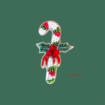 クリスマス＊ステッキのビーズ刺繍ブローチ