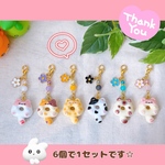 【4】cat charm 猫　バッグチャーム　ミニチュア　キーホルダー　チャーム