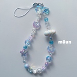 ⭐️☪︎*｡꙳ムーンスターストラップ ビーズアクセサリー ビーズストラップ アクセサリー iPhoneケース iPhoneストラップ 七夕 ハンドストラップ