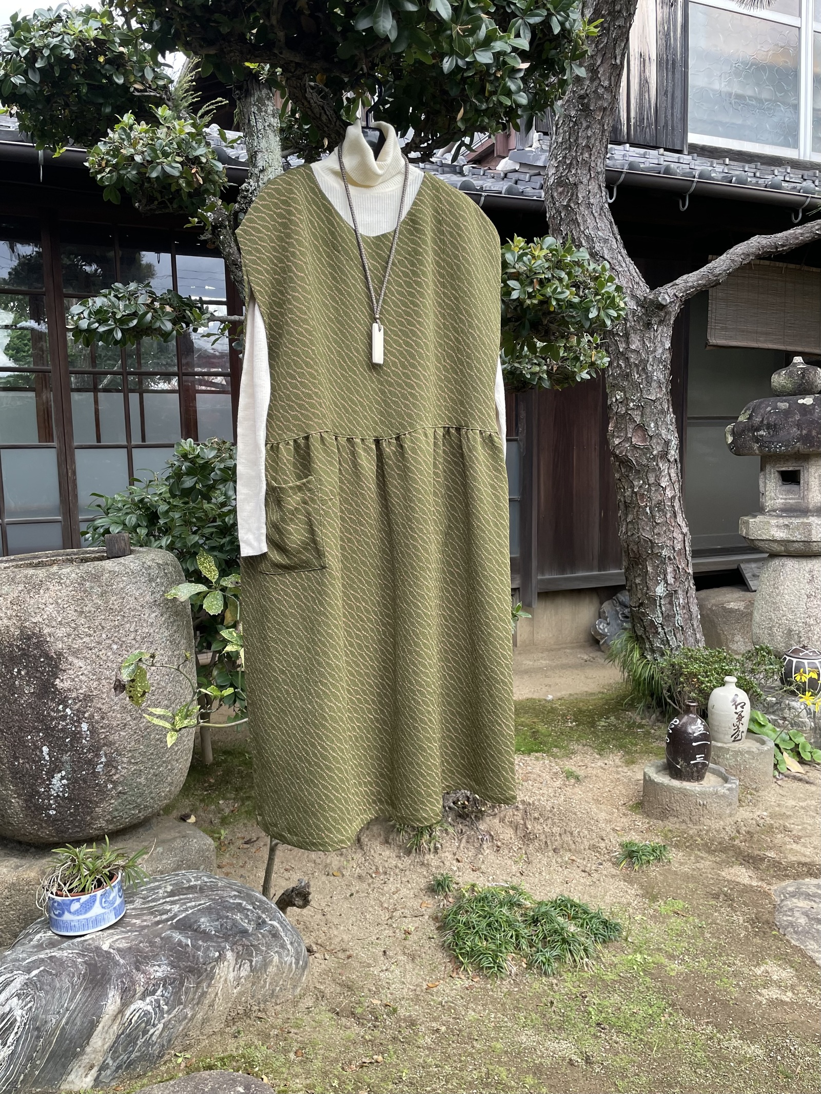 着物リメイクno.2969★ 注染浴衣リメイク・みやこ染め　チュニック 着物リメイクno.2969☆ 注染浴衣リメイク・みやこ染め