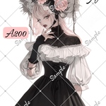 オリジナル 人物ステッカー  装飾ステッカー A200