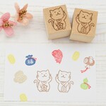 大入りと小判を持った招き猫ちゃんのはんこ