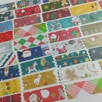 大サイズ スティックシール#1545☆50枚　クリスマス柄 フレークシール