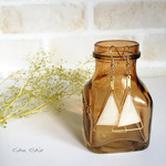 オパール風三角ピアス