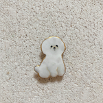 七宝焼 ビションフリーゼ お座り