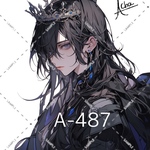 A-487 男の子 ステッカー 素材 コラージュ シール achashop