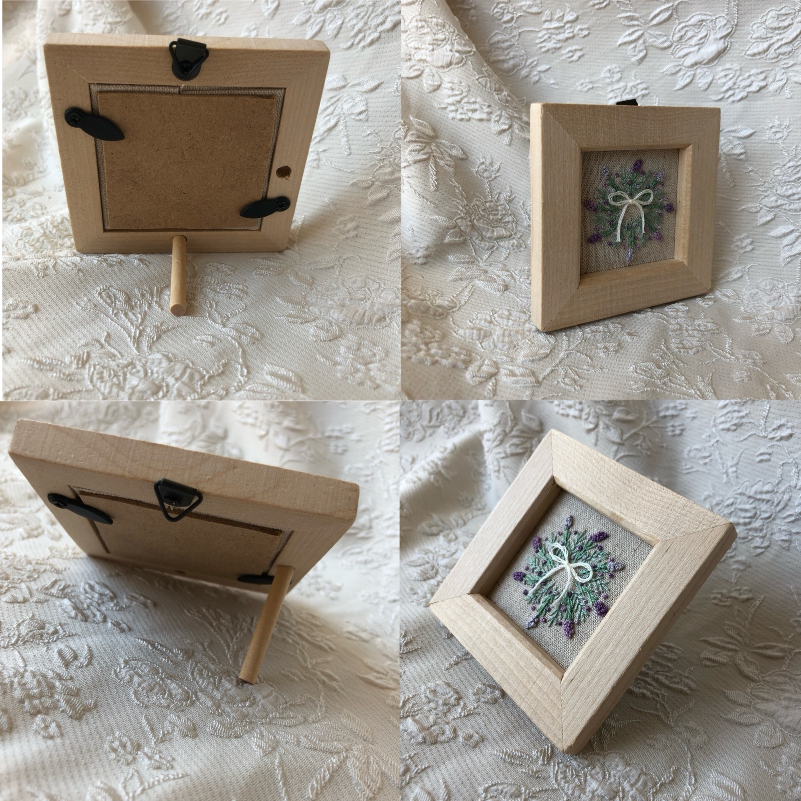 ネモフィラ 花束 ブーケ 刺繍フレーム インテリア 置物 - akane＊刺繍