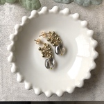 大人シンプル ガラスビーズピアス