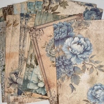 NEW【在庫一斉セール】【海外デザペ】A5デザインペーパー「Blue Rhododendron」