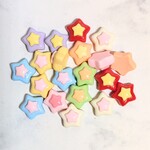 【素材】小さなカラフルダブルスター⭐️のプラパーツ MIXセット 8色 20個
