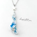 🎄❄️ cup cake tree necklace ✵ フユソラカップケーキの氷柱ホワイトツリー   ネックレス・ペンダント 
