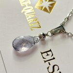 一点物・ペンダント》Ａ天然アイオライト(マダガスカル産)　 ペアシェイプ ブリオレットカット　縦10×横6mm/サージカルステンレス316L【El-Shade】