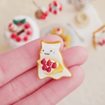 【クレープ】おばけねこのスイーツ屋さん【マグネット】【ミニチュアフード】