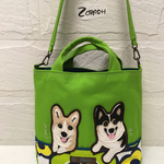 eさまオーダー品・コーギーちゃんショルダートートバッグ