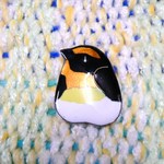 七宝焼の小鳥・キビタキ（ぷちゅっとした方）（再販）