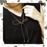 秋冬カラー！ロングリボンチョーカー