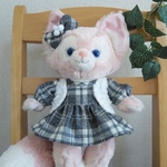 ✿3点セットチェックのワンピース&ベスト&リボン✿