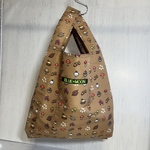 エコバッグ⭐︎  森の中 きのこ ドット絵 レジ袋型　コンビニサイズ　ほどよい大きさ